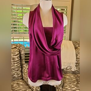 Ann Taylor Purple Drape Neck Blouse